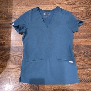 FIGS Women's Technical Collection V-neck Scrub Top, XXS, Green